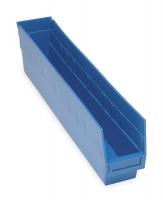 2ZMP6 Shelf Bin, W 4 1/8, H 6, D 23 5/8, Blue