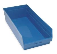 2ZMP9 Shelf Bin, W 11 1/8, H 6, D 23 5/8, Blue