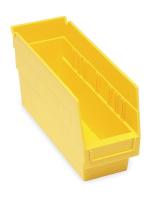 2ZMR8 Shelf Bin, W 4 1/8, H 6, D 11 5/8, Yellow