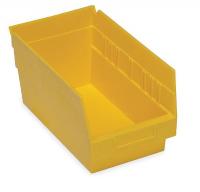 2ZMT1 Shelf Bin, W 6 5/8, H 6, D 11 5/8, Yellow