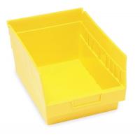 2ZMT3 Shelf Bin, W 8 3/8, H 6, D 11 5/8, Yellow