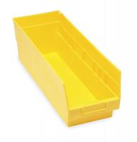 2ZMU2 Shelf Bin, W 8 3/8, H 6, D 17 7/8, Yellow