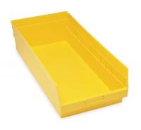 2ZMV3 Shelf Bin, W 11 1/8, H 6, D 23 5/8, Yellow