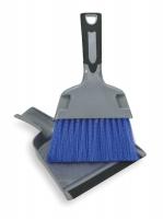 2ZPC5 Mini Dust Pan With Brush, Silver And Blue