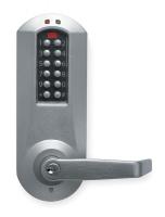2ZU97 Programmable Lockset, Cylindrical, Chrome