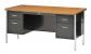 22ND44 - Desk, Double Pedestal, Blk/Oak Подробнее...