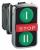 23V769 - Pushbutton Head, Triple, Green/Green, Metal Подробнее...