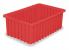 2RV48 - Tote Box, Modular, L 22 3/8, W 17 3/8, Red Подробнее...