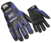 30D747 Glove, Impact Resistant, L, Blue, Pr