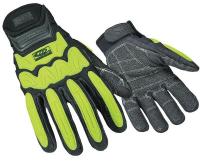 30D787 Glove, Kevlar, Full Finger, L, Hi-Vis, Pr