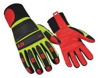 30D792 Glove, Impact Resistant, M, Hi-Vis, Pr