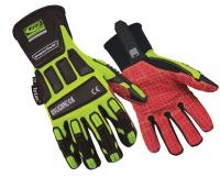 30D806 Glove, Impact Resistant, L, Hi-Vis, Pr