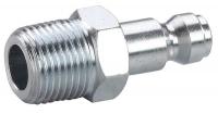 30E733 Coupler Plug, 1/4 MNPT, 3/8 Body, Steel