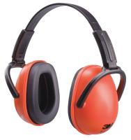 30F054 Ear Muffs, Folding, Dielectric, Org/Bl, 23dB
