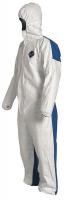 30F338 Hooded Tyvek(R), White/Blue, M, PK 25