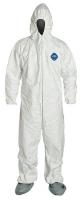 30F348 Hooded Tyvek(R), White, Boots, 2XL