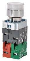 30G204 LED, 22MM, 125VAC, FLUSH, WH, CR PUSH BUTTON