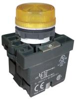 30G219 LED, 22MM, 125VAC, YL, PLASTIC PILOT LIGHT