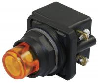 30G389 Pilot Light, LED, 24V, 30mm, Plastic, Amber