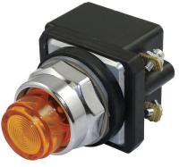 30G402 PilotLight, LED, 120VAC/DC, 30mm, Chrome, Amb