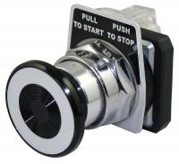 30G466 Pushbtn, Non-ill., 30mm, 1NC, 1 5/8InMush, BK