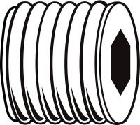30P136 Socket Set Screw, Flat, 5-40x1/8, PK100