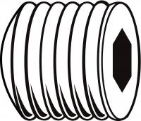 30P142 Socket Set Screw, Oval, 4-40x3/16, PK100