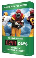 30Z993 Scoreboard, Safety Football, 24 x 36 In.