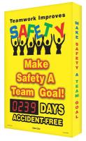 30Z983 Scoreboard, Teamwork, 24 x 36 In.