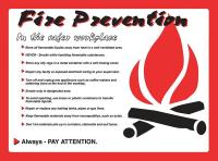 31A024 Poster, Fire Prevention, 18 x 24 In.