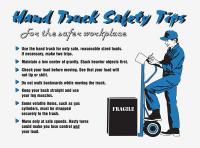 31A028 Poster, Hand Truck Safety Tips, 18 x 24