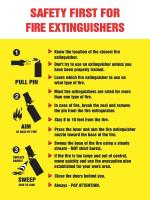 31A035 Poster, Safety First For Fire, 18 x 24 In.