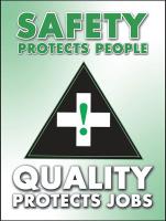 31A053 Poster, Safety Protects People, 18 x 24