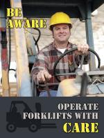 31A054 Poster, Be Aware Operate, 18 x 24 In.