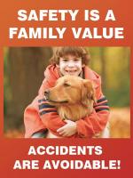 31A058 Poster, Safety Is A Family, 18 x 24 In.