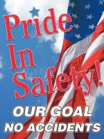 31A064 Poster, Pride In Safety!, 18 x 24 In.