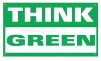 31A694 Banner, Think Green, 24 x 48 In.