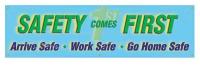 31A731 Banner, Safety Comes First, 28 x 96 In.
