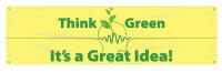 31A733 Banner, Think Green, 28 x 96 In.