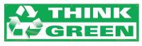 31A735 Banner, Think Green, 28 x 96 In.