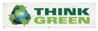 31A739 Banner, Think Green, 28 x 96 In.