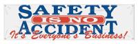 31A748 Banner, Safety Is No Accident, 28 x 96 In.