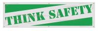 31A770 Banner, Think Safety, 28 x 96 In.