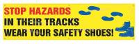 31A781 Banner, Stop Hazards, 28 X 96 In.