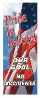31A786 Banner, Pride In Safety, 74 x 28 In.
