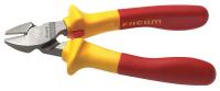 32H679 Insulated Diag Pliers, 6-1/4 L, Red/Ylw