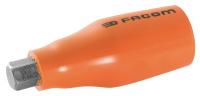 32H718 Insulated Hex Bit Socket, 1/2 In Dr, 8mm