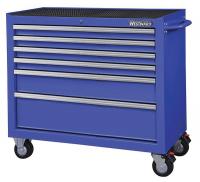 32H854 Rolling Cabinet, 42 x18-1/2x39-13/16, Blue