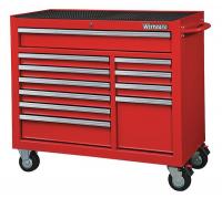 32H855 Rolling Cabinet, 42 x18-1/2 x39-13/16, Red