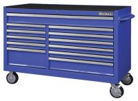 32H860 Rolling Cabinet, 57 x 24 x 44 In, Blue